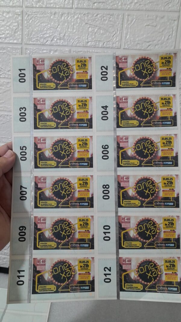 Ingresso Holográfico Azul (Folha com 12 und)