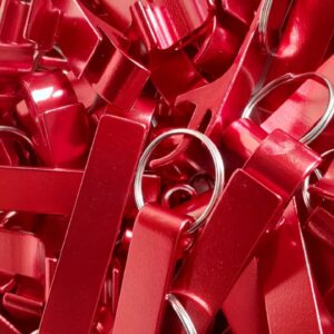 CHAVEIRO METAL COM ABRIDOR - VERMELHO